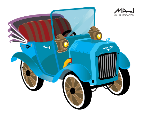 Vector Old Car Image | Download Free Vector Art | Free-Vectors