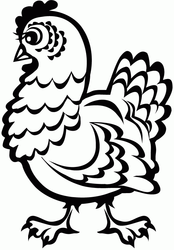 Pictures Of Chickens To Color - AZ Coloring Pages