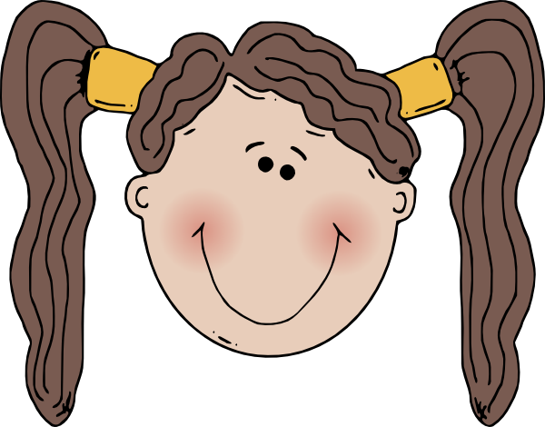 Clip art girl face