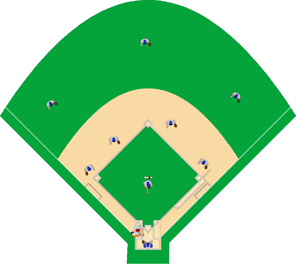 Free baseball diamond outline clipart