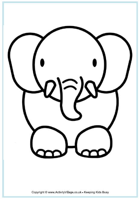 Elephant Outline | Easy Elephant ...