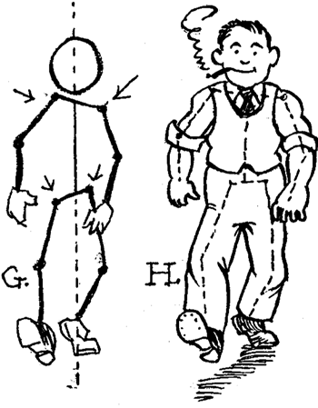 How to Draw Cartoon People Figures Moving in Different Movements ...