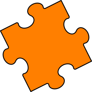Orange Puzzle Piece clip art - vector clip art online, royalty ...