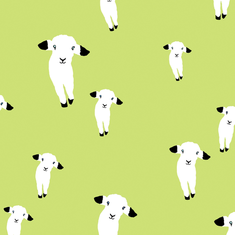 Cute Baby Lambs - animotaxis - Spoonflower