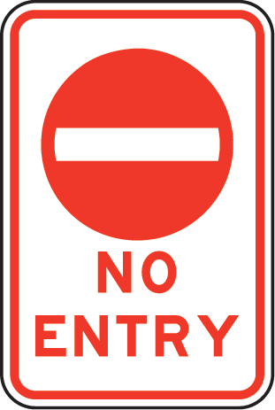 No Entry Sign by SafetySign.com - W5410