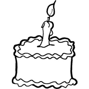 Birthday cake clipart outline