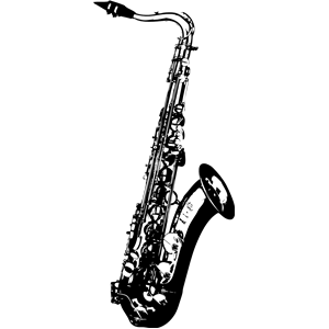 Saxophone tilted sax clip art at vector clip art