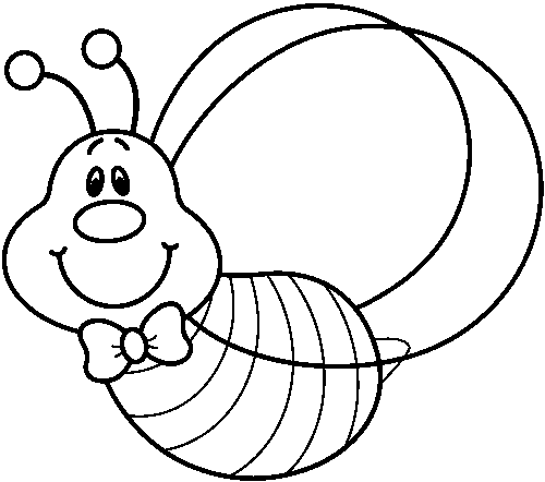 Free black and white bee clipart