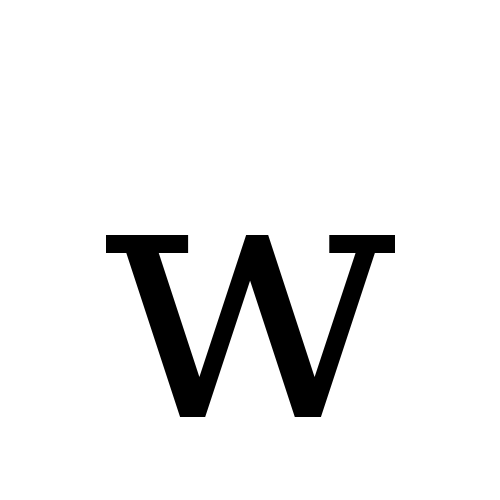 w | latin small letter w | DejaVu Serif, Book @ Graphemica