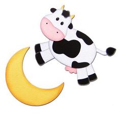 Cow jumped over the moon clipart