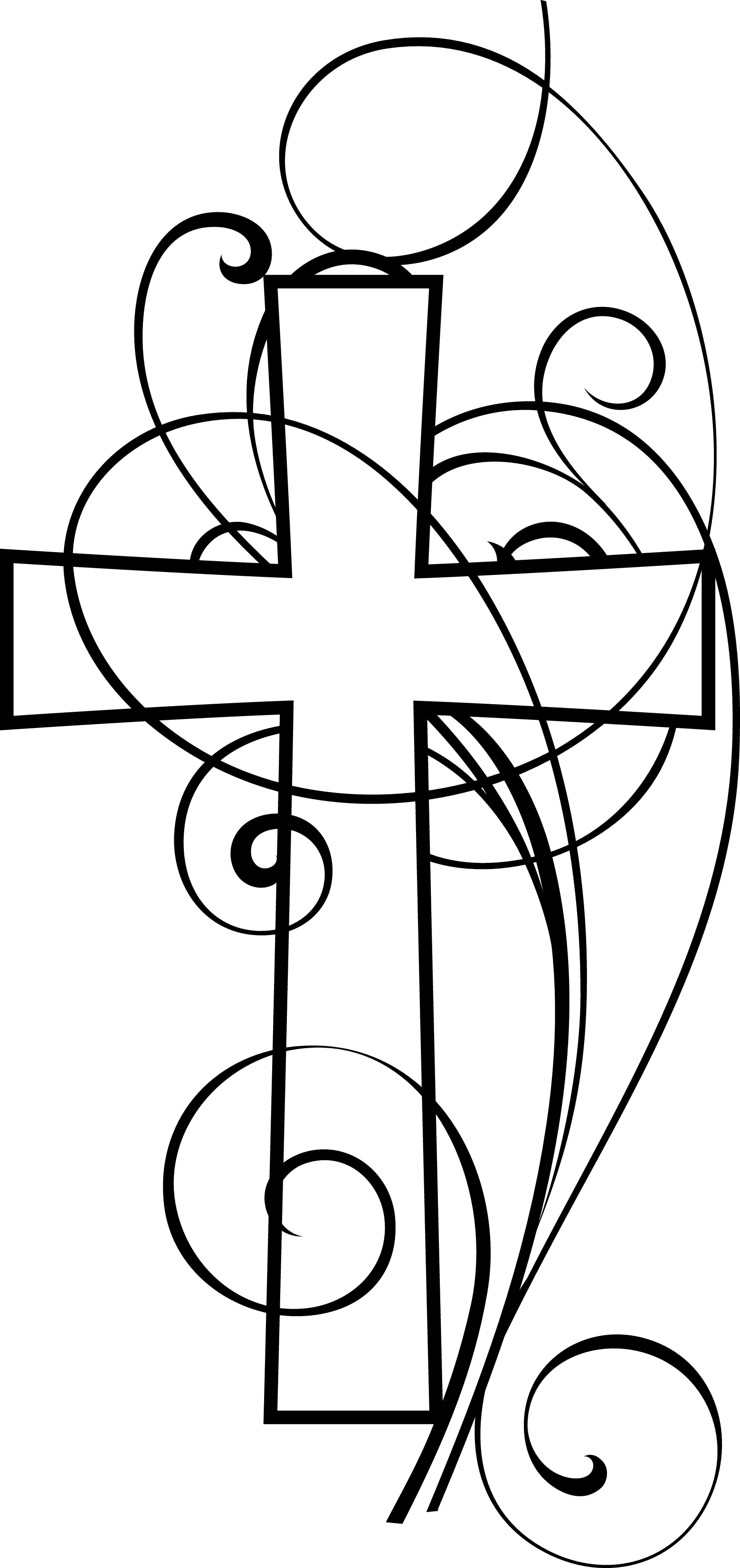 Cross Clipart Black And White Free