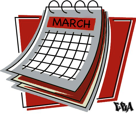 March Calendar Clipart