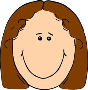 Short haied girl clipart