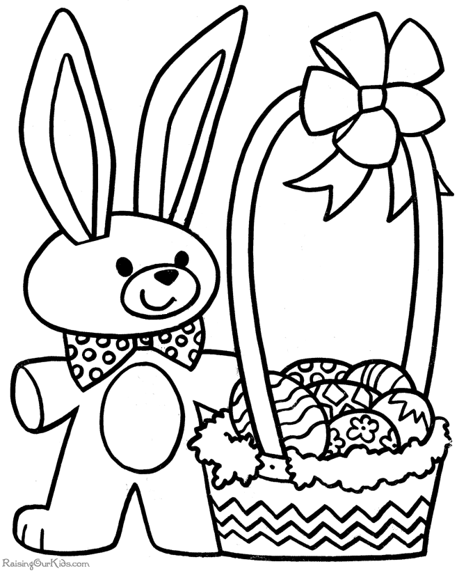 Easter Basket Coloring Pages To Print - Free Coloring Page For Kids