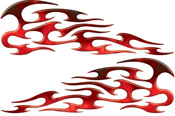 Real Fire Red Tribal Motorcycle Gas Tank Custom Digitally ...