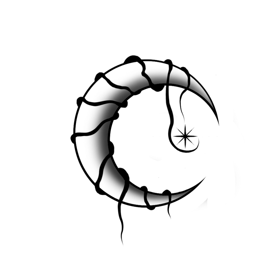 Crescent Moon Tattoo Clipart - Free to use Clip Art Resource