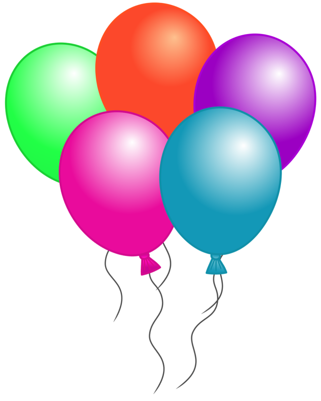 Free Birthday Balloons Clipart Image - 1162, Birthday Balloons ...