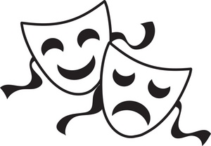 44+ Comedy Tragedy Masks Black And White Clipart