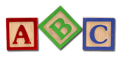 Abc block letters clipart