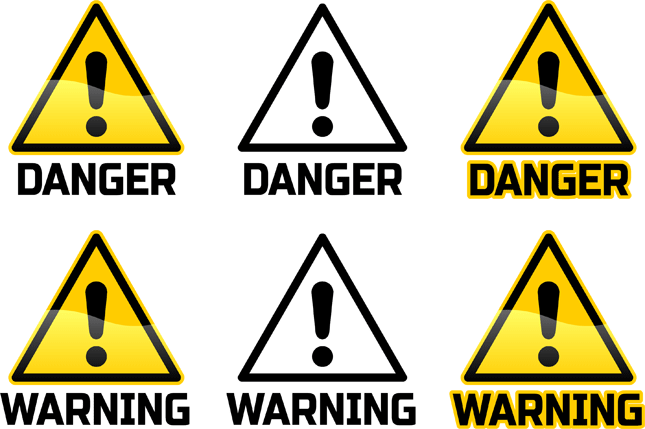 Danger sign clipart