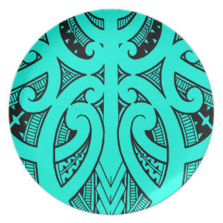 Maori Tattoo Designs Plates | Zazzle