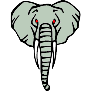 Elephant head clipart images