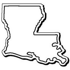 louisiana state outline Gallery
