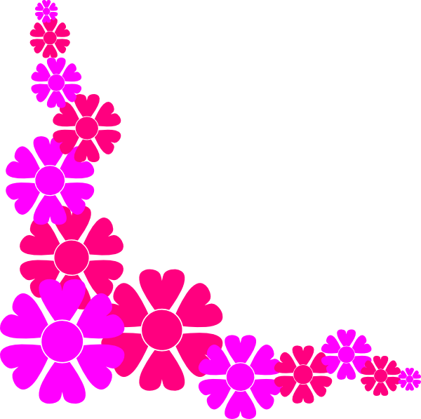 40+ Violet Flower Border Clip Art