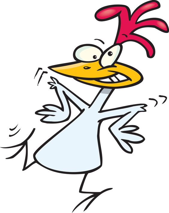 Crazy chicken clipart