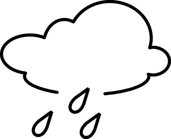 Rainy - Outline clip art - vector clip art online, royalty free ...