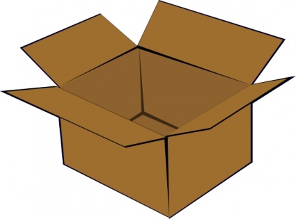 Cardboard Box clip art vector, free vector graphics