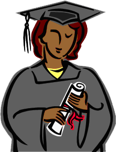 Toga and diploma clipart