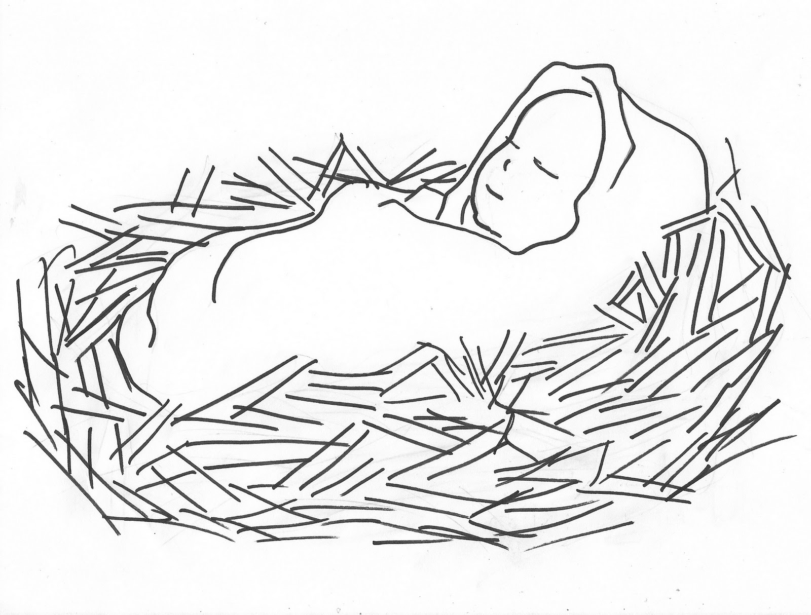 Cut Out Baby Jesus Printable Template