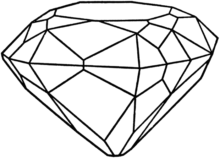Diamond Clip Art Black And White - Free Clipart Images