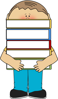 Boy Carrying Books Clip Art - Free Clipart Images