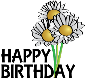 Happy Birthday Flower Clipart