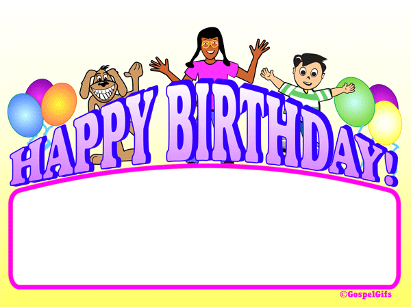 Free animated happy birthday clipart