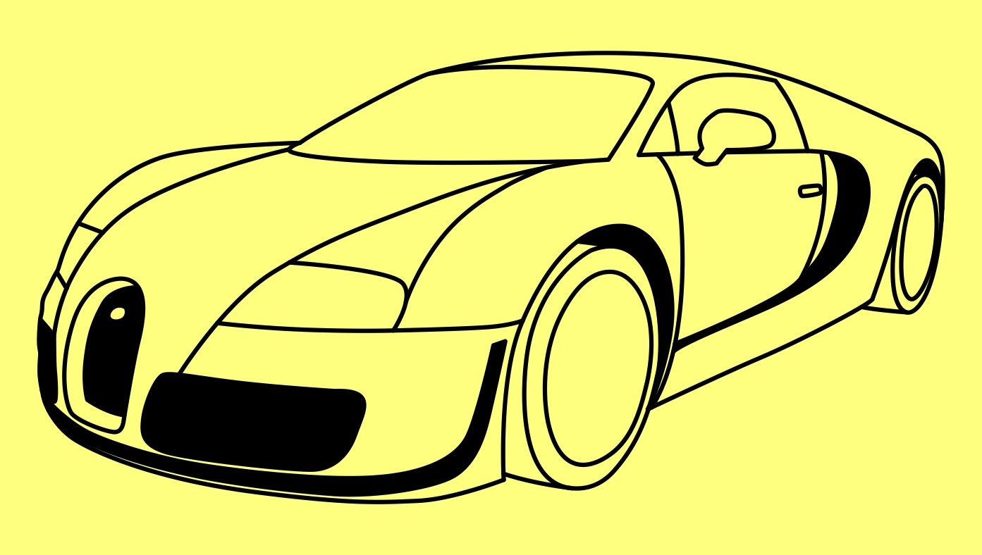 How to draw a car Bugatti Veyron Fast and Furious 7 step by step ...