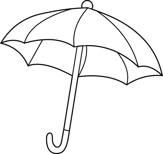 umbrella clipart lines