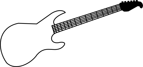 Rock Guitar Outline - Free Clipart Images