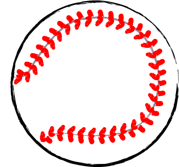 Sideway Baseball Ball Clipart