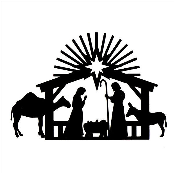 Best Photos of Black And White Nativity Scene - Black and White ...