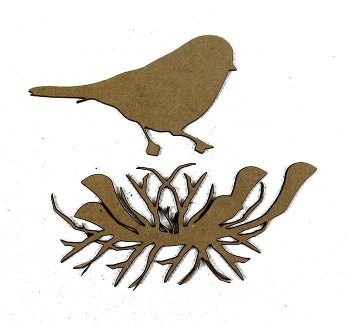 Grapevine Designs and Studio Spring Nest Chipboard Shapes