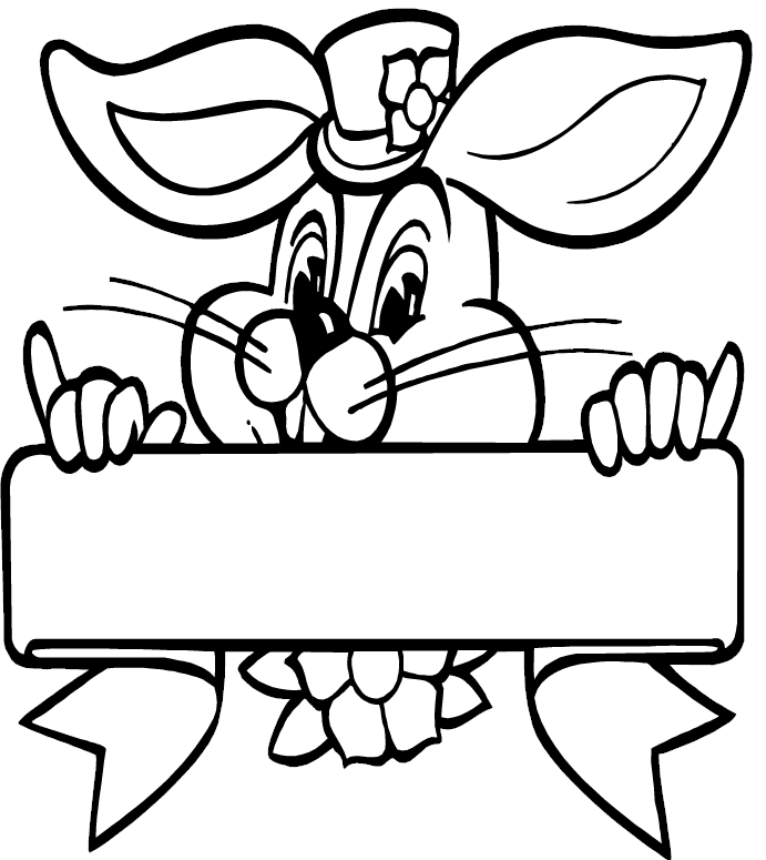 Easter Bunny Face Coloring Pages - AZ Coloring Pages
