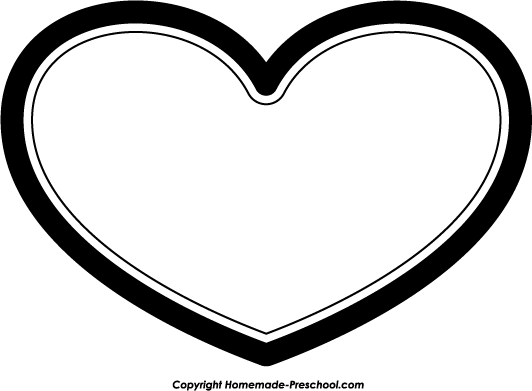 Black And White Heart Clipart - Tumundografico