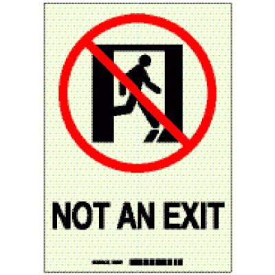 BradyÂ® Not An Exit - Hi-Intensity Photolum Door Exit Signs - NY ...