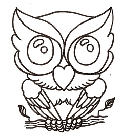 evil owl drawing