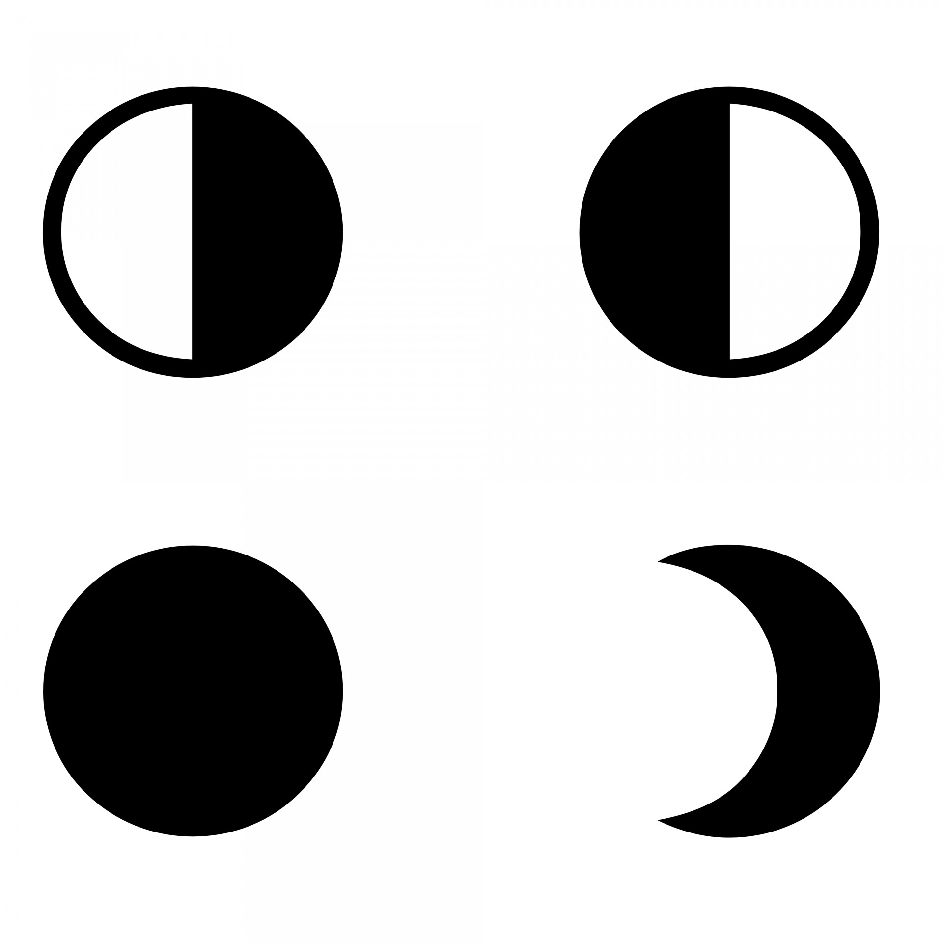 Moon Phases Silhouette Free Stock Photo - Public Domain Pictures