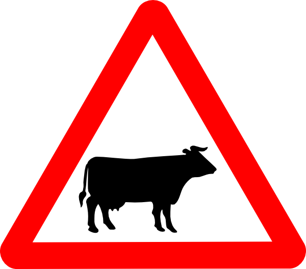 Traffic Sign Cow - ClipArt Best