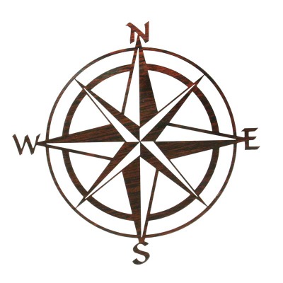 Compass Rose 20" Metal Wall Art - Home Decor, Accents ...